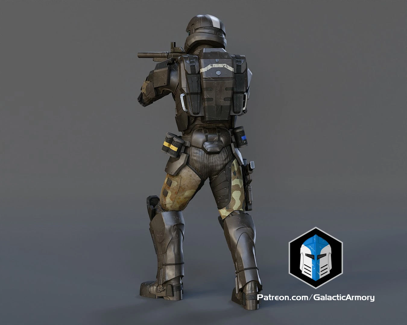 ODST Figurine - Pose 4 - 3D Print Files 11 ODST Figurine - Pose 4 - 3D Print Files - Image 9