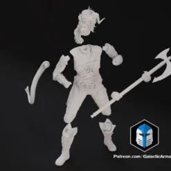 Karlach Figurine - Pose 2 - 3D Print Files -Galacticarmory Store tsa p2