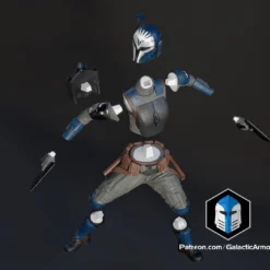 Bo Katan Figurine - Pose 4 - 3D Print Files -Galacticarmory Store tsa4