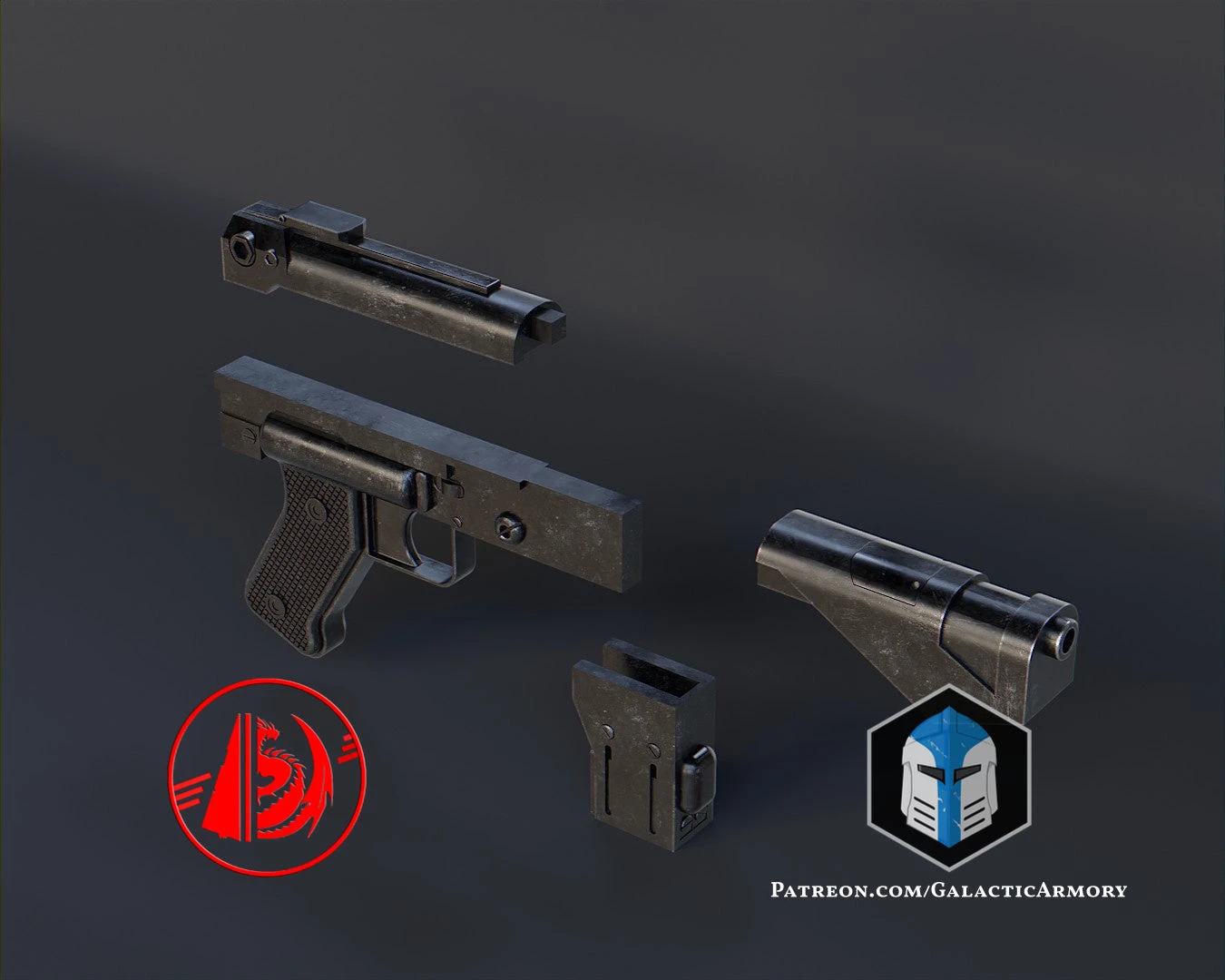 Imperial Mandalorian Commando Blaster - 3D Print Files 6 Imperial Mandalorian Commando Blaster - 3D Print Files - Image 4