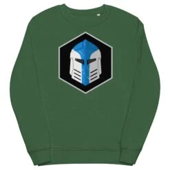 Unisex Organic Sweatshirt - Galactic Armory Logo -Galacticarmory Store unisex organic sweatshirt bottle green front 63333fbf4e4de