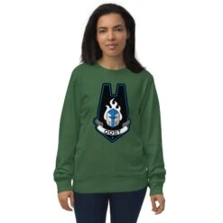 Unisex Organic Sweatshirt - Galactic Armory ODST -Galacticarmory Store unisex organic sweatshirt bottle green front 648234266d35d