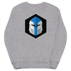 Unisex Organic Sweatshirt - Galactic Armory Logo -Galacticarmory Store unisex organic sweatshirt grey melange front 63333fbf4f3aa
