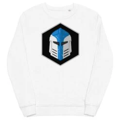 Unisex Organic Sweatshirt - Galactic Armory Logo -Galacticarmory Store unisex organic sweatshirt white front 63333fbf502cb
